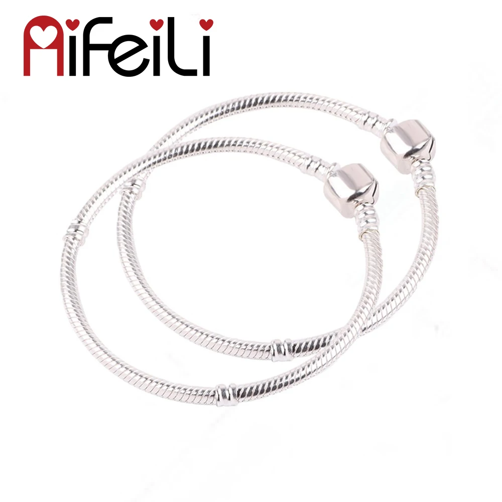 AIFEILI змеиная цепочка безопасная застежка европейские DIY Браслеты с подвесками и