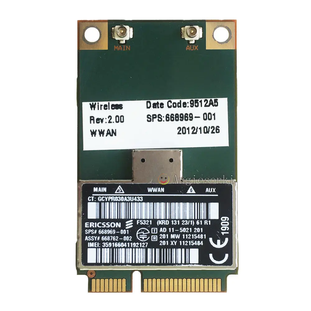 For HP HS2340 F5521GW HSPA EDGE GPRS 21M 3G WWAN Card 632155-001 Unlocked