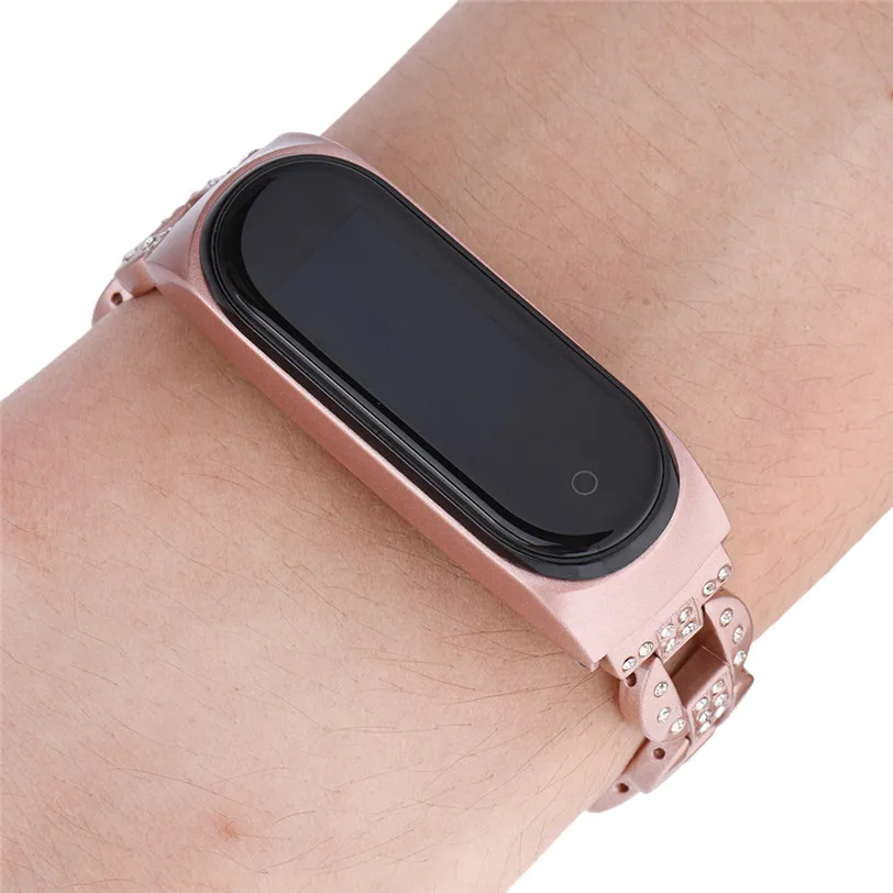 CARPRIE 3Color Fashion Women Watch Replacement Stainless Steel Wristband Chain Bracelet Band Strap for Xiaomi Mi Band 4 907