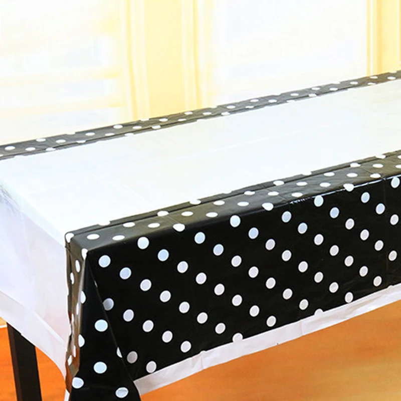 Dot Disposable Plastic Table Cloth Birthday Party Decoration Kids Baby Shower Decoration Supplies Party Disposable Tablecloth