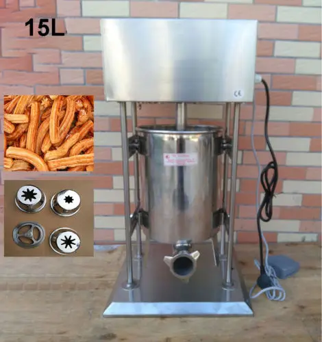 

Free Shipping Heavy Duty 15L Electric Auto Spanish Donut Churrera Churro Filler Maker Machine