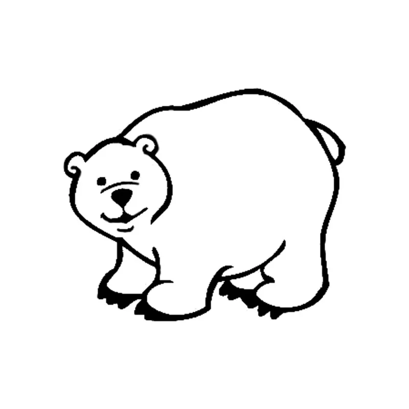 15*12.4CM Lovely Brown Bear Head Silhouette Decoration Car Sticker Vinyl High Quality Black/Silver c1-7034 | Автомобили и