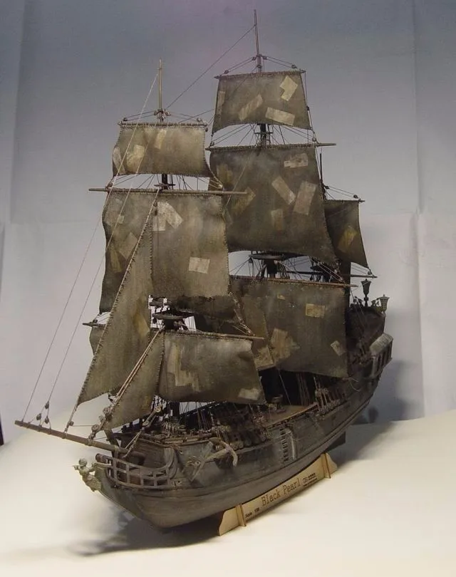 Nidale Model Scale 196 Black Pearl Pirates Of The Caribbean Wooden