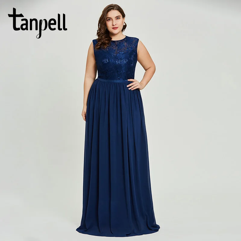 Aliexpress.com : Buy Tanpell plus size a line prom dresses dark royal ...