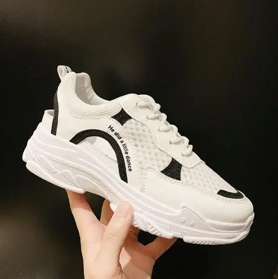 

Mexemina Women's Casual Mesh Breathable Women's Shoes Korean Sports Sandals Fashion Summer Platform Side hollow sneakers