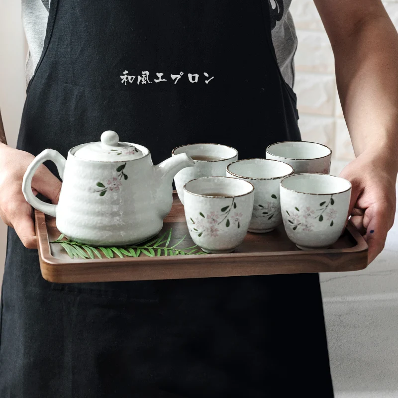 2018 Japanese cherry Japanese style tea set ceramic small teapot with