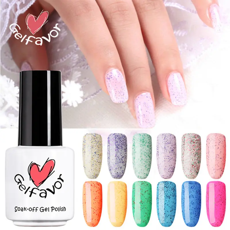 

Gelfavor Candy Color Series 7m beauty Nail Glitter UV Gel Lacquer Nail Art Manicure LED Varnish