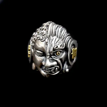 

S925 silver jewelry silver ring opening a vintage men's personality between the ring finger