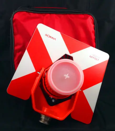 NEW Red TARGET Single Tilt Prism W/Bag for SOKKIA Total Stations Red Color 