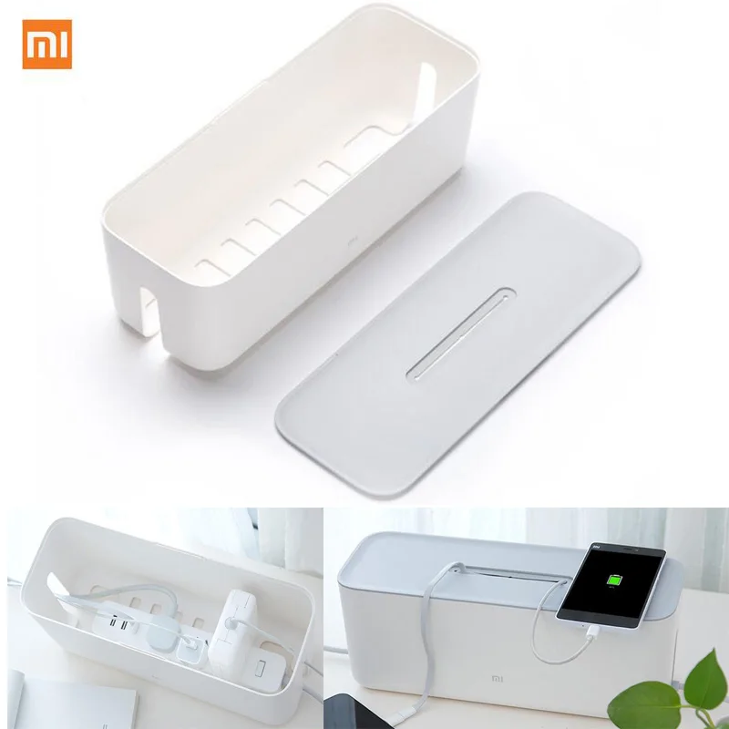 Оригинальный xiaomi разъем шнура питания коробка для хранения пылеизоляционная