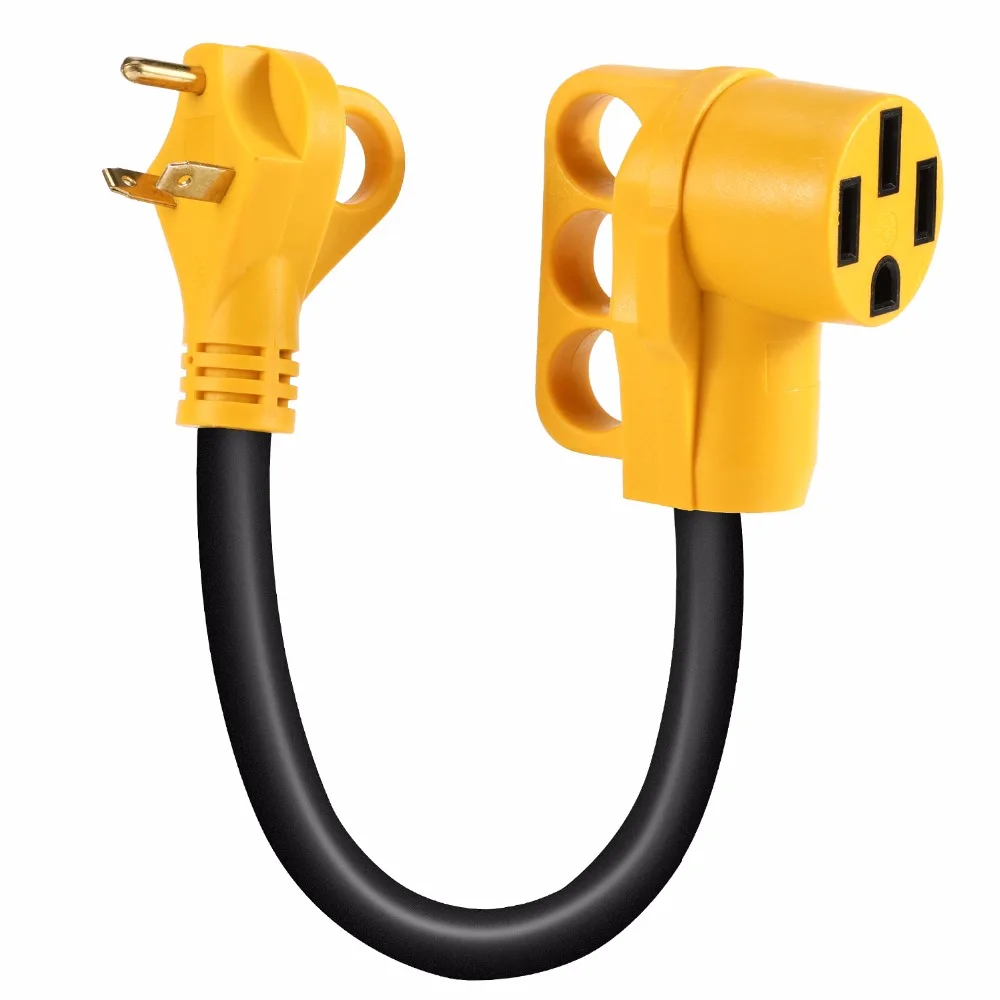 

Kohree Heavy Duty 18" RV Dogbone Electrical Adapter With Handle, 30 Amp Male to 50 Amp Female, 125V/3750W,10AWG Wire