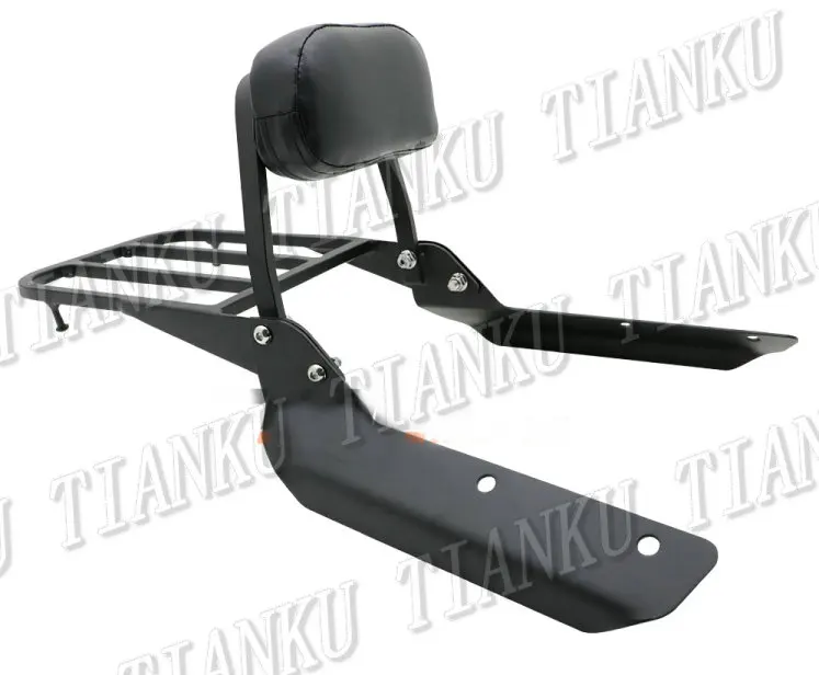 Black Motorcycle Backrest Sissy Bar Luggage Rack For HONDA CTX700