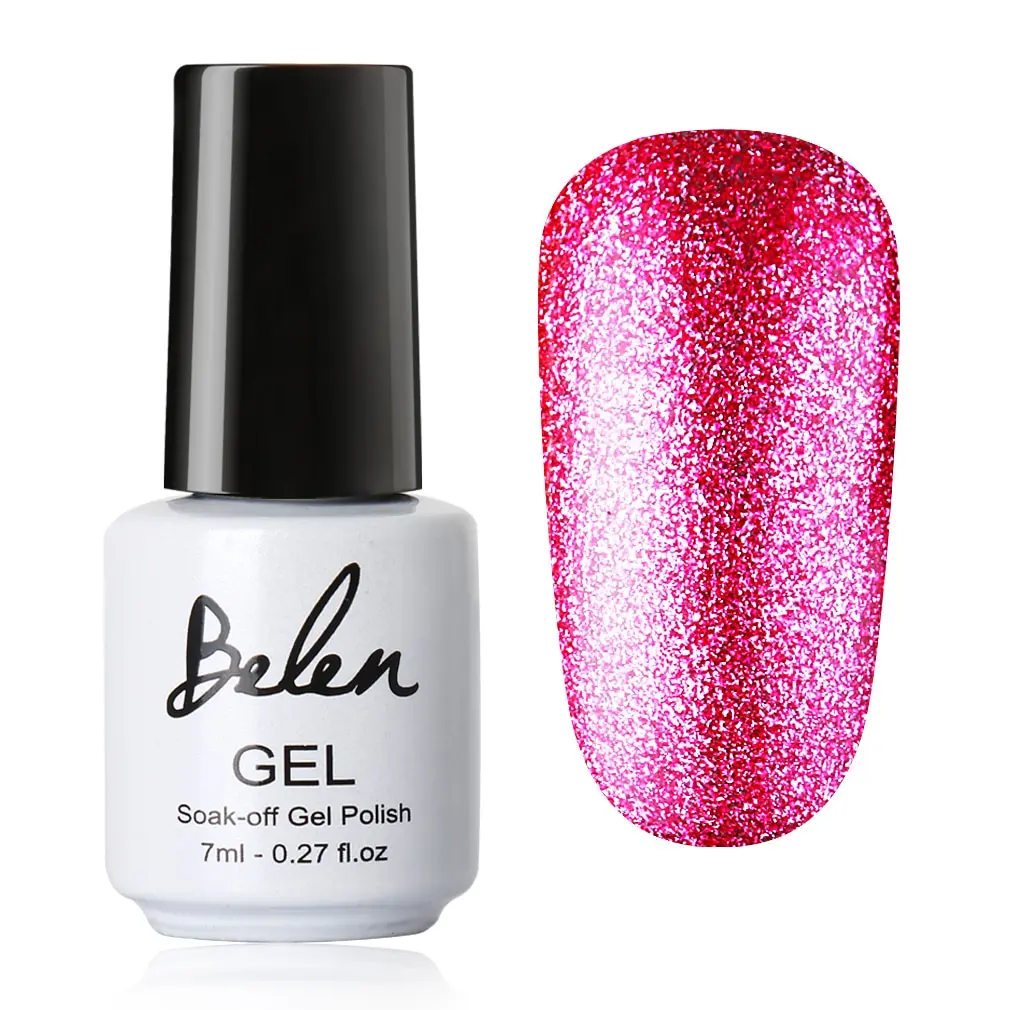 Belen 7 мл Bling УФ-гель для ногтей Platinum лак для ногтей полуперманентный супер блестящий Блестящий лак с блестками - Цвет: 58019