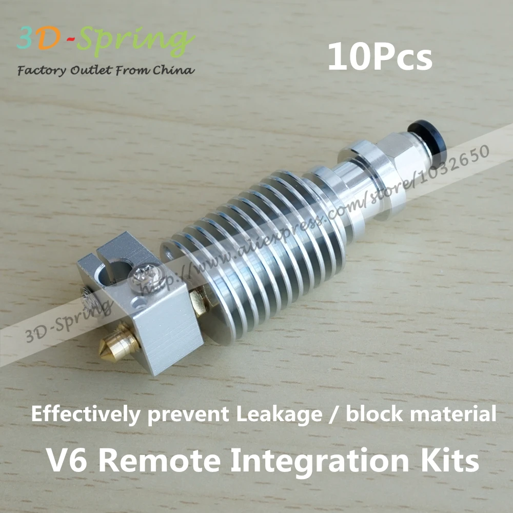 

10Pcs V6 Integrated Remote hotend Kit Extruder nozzle impresora M7 Throat 3d printer parts kossel CNC prusa