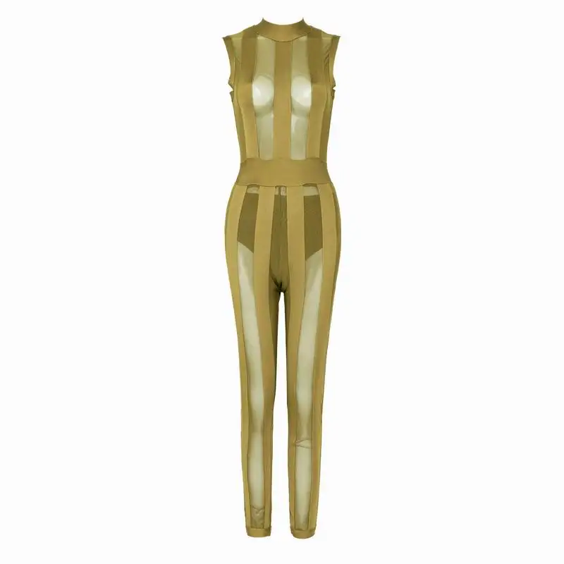 New-Arrivals-Women-s-Sexy-Hollow-Out-Mesh-Sleeveless-Green-Black-Bandage-Jumpsuit (3)
