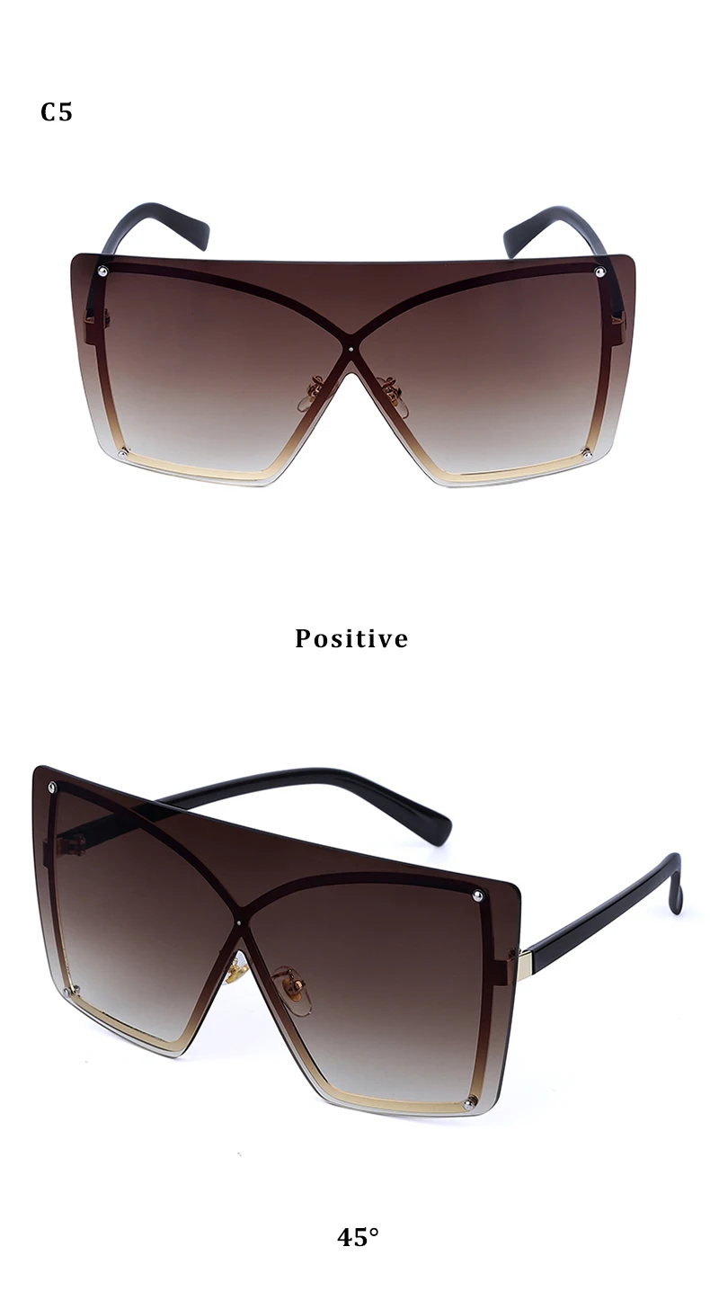 Модные роскошные брендовые Дизайнерские Большие Квадратные Солнцезащитные очки Тонированные цветные линзы из металлического сплава винтажные зеркальные солнечные очки UV40
