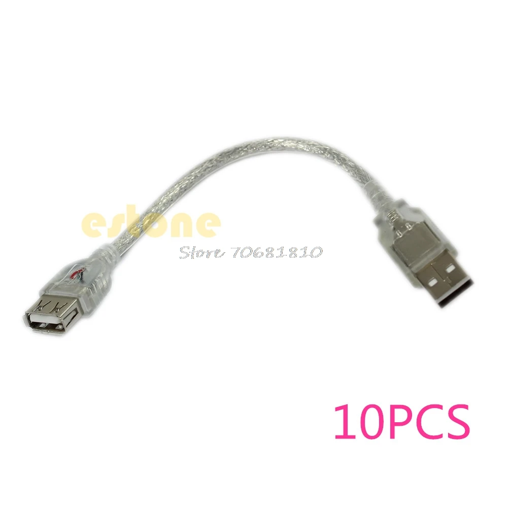 

10Pcs/lot Short USB 2.0 A-A Male to Female Extension Cable Cord -R179 Drop Shipping
