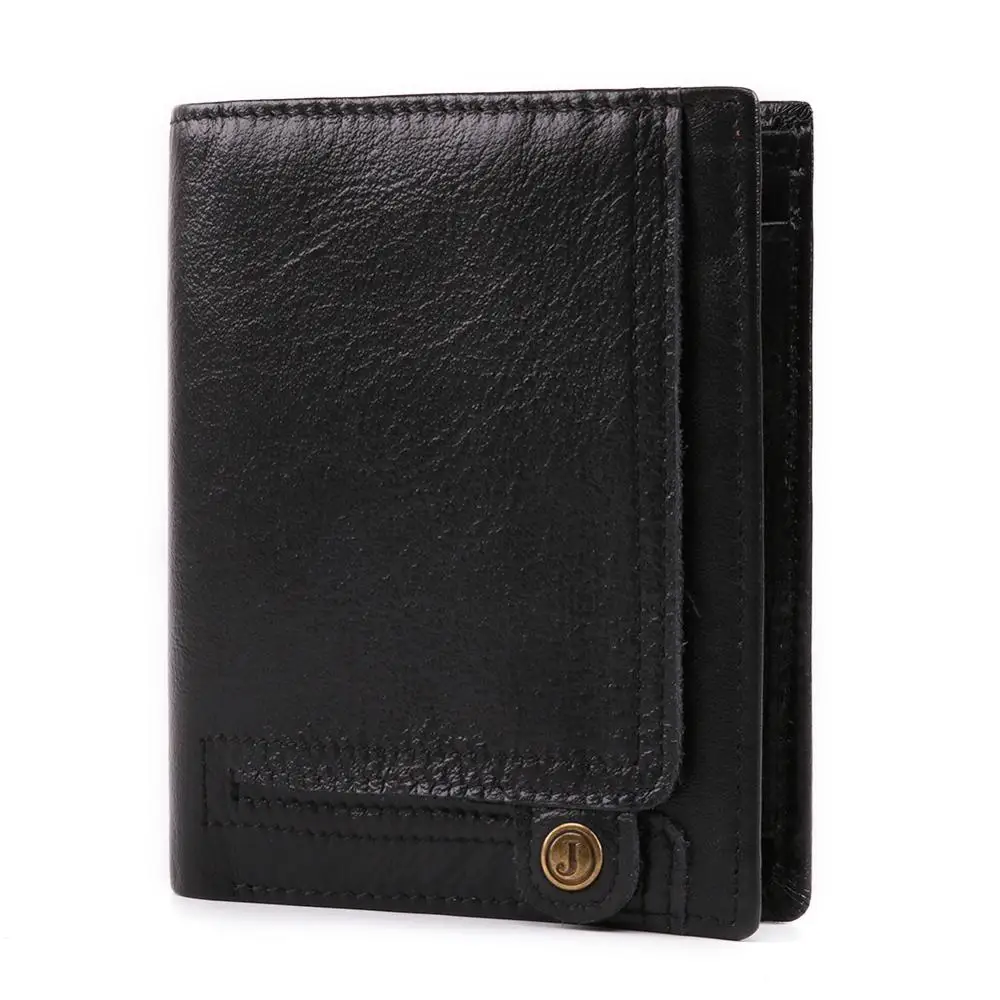 

First layer cowhide Genuine leather Men RFID Wallet For Money Card Holder Male Purse Drop Shopping Free engraving man money Bag