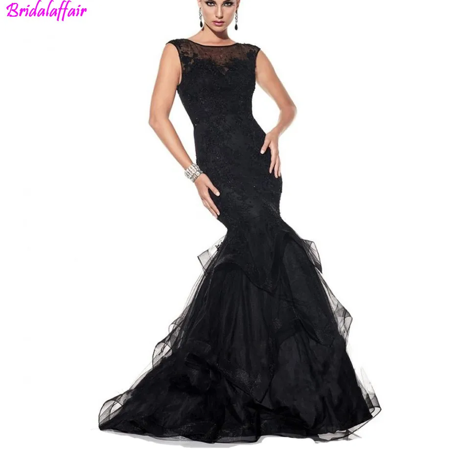 

2019 Custom Made Hot Scoop Net Prom Dress With Lace Sequins and Beading Woman Backless Mermaid Prom Dresses For Party