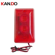 102 Проводная Крытая сирена безопасности мини-сирена с красной вспышкой светильник для домашней сигнализации стробоскоп светильник и сирена сигнализация спикер 110 дБ