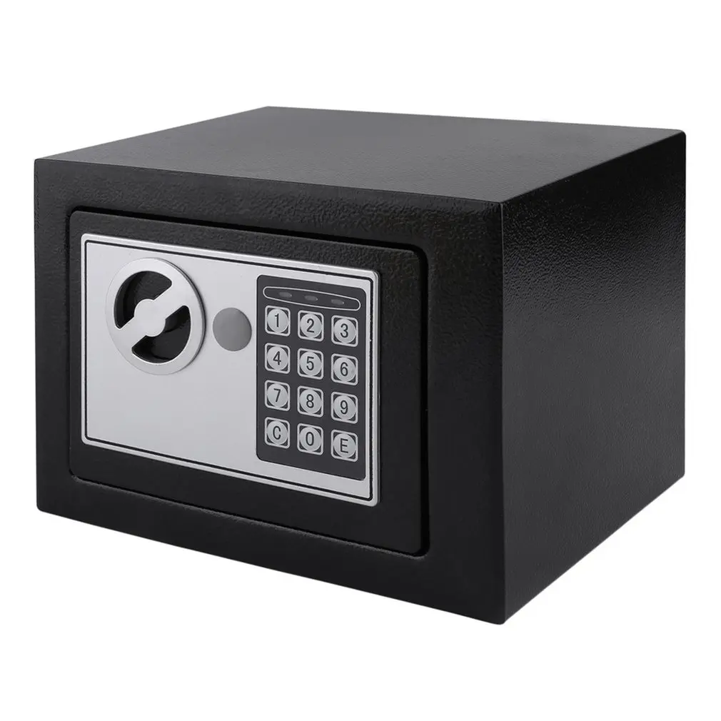 Твердый стальной электронный сейф с цифровым замком клавиатуры 4.6L мини запираемый ящик для хранения ювелирных изделий Безопасный ящик для хранения денег