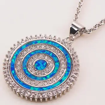 

Blue Fire Opal 925 Sterling Silver Fashion Jewelry Pendant P145