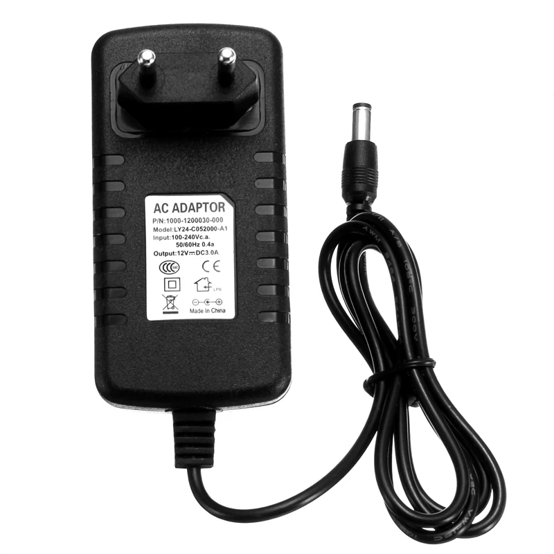 AC100-240V к DC12V 3A 36 Вт ЕС США Великобритания AU Подключите Питание адаптер для Светодиодные ленты Light 5,5*2,1 мм