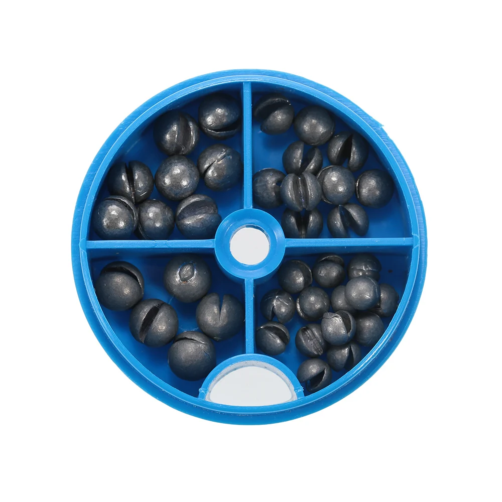 

0.6/1/1.5/1.8g Split Shot Sinkers Removable Round Split Shot Sinker Kit Set Open Pure Lead Fishing Tackle Beans Sinker Plastic