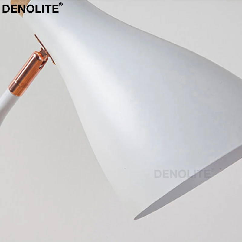 Денолитовая настольная лампа для учебы, белая, черная, зеленая, розовая, вращение на 270 градусов, металлическая настольная лампа с переключателем вкл/выкл или диммер