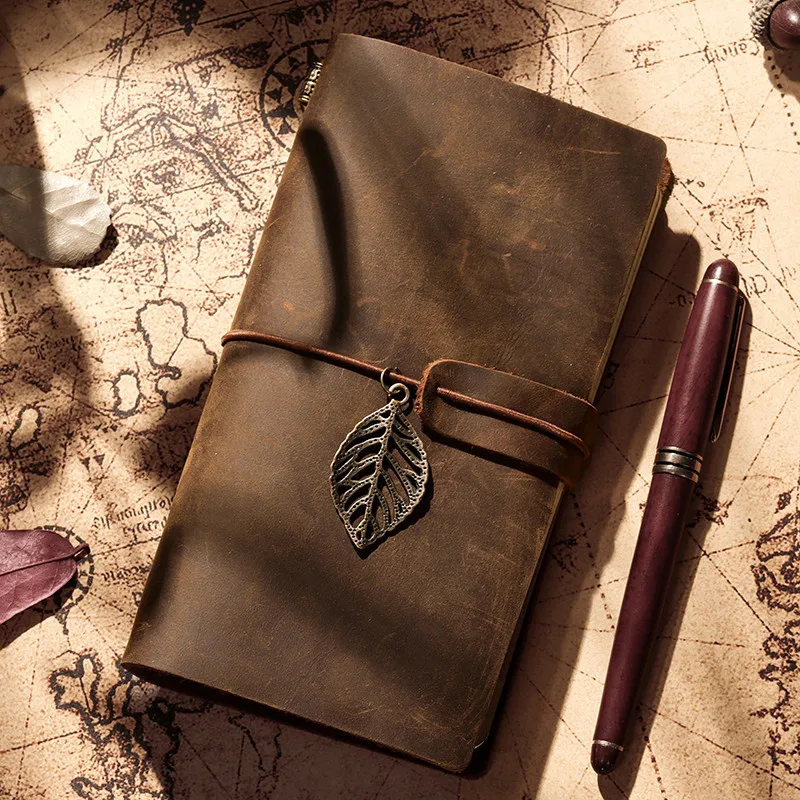 Craft Винтаж из натуральной кожи TNotebook повестки дня дневник коровьей планировщик