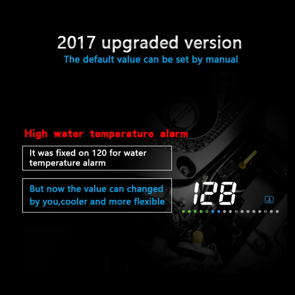 VGEBY HUD A200 3," Экран Автомобильный GPS HUD Дисплей+ OBD2 OBDII км/ч, показывающая превышение скорости Предупреждение лобовое стекло измеритель скорости