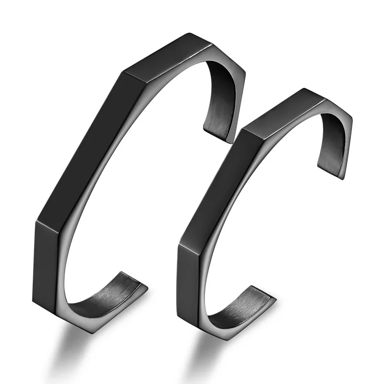 

7mm Width Surface Men and Women Bracelet & Bangle Stainless Steel Bracelet Men Silver/ Gold / Black / Rose Gold 4 Color