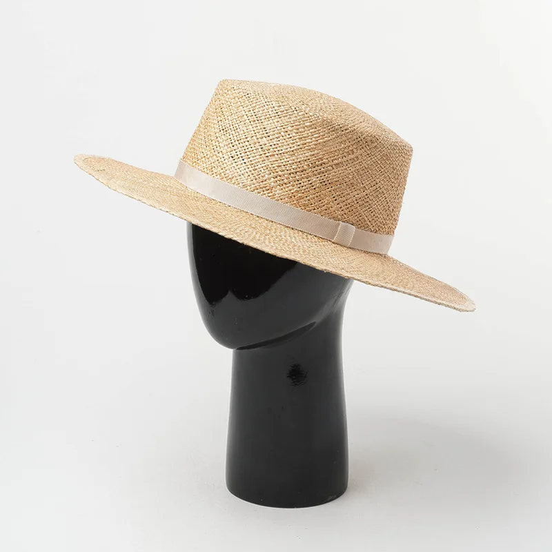 01901-hh7252 Летняя Шляпа Fedora из натуральной травы ручной работы для мужчин и женщин для отдыха Панама шляпа - Цвет: 1