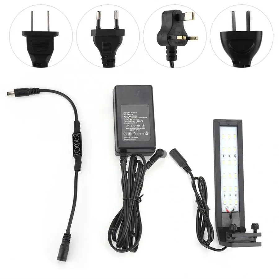 

Decor Submersible Underwater Clip 4 Type 110-240V LED Aquarium Clip Fish Water Plant Grow Lighting