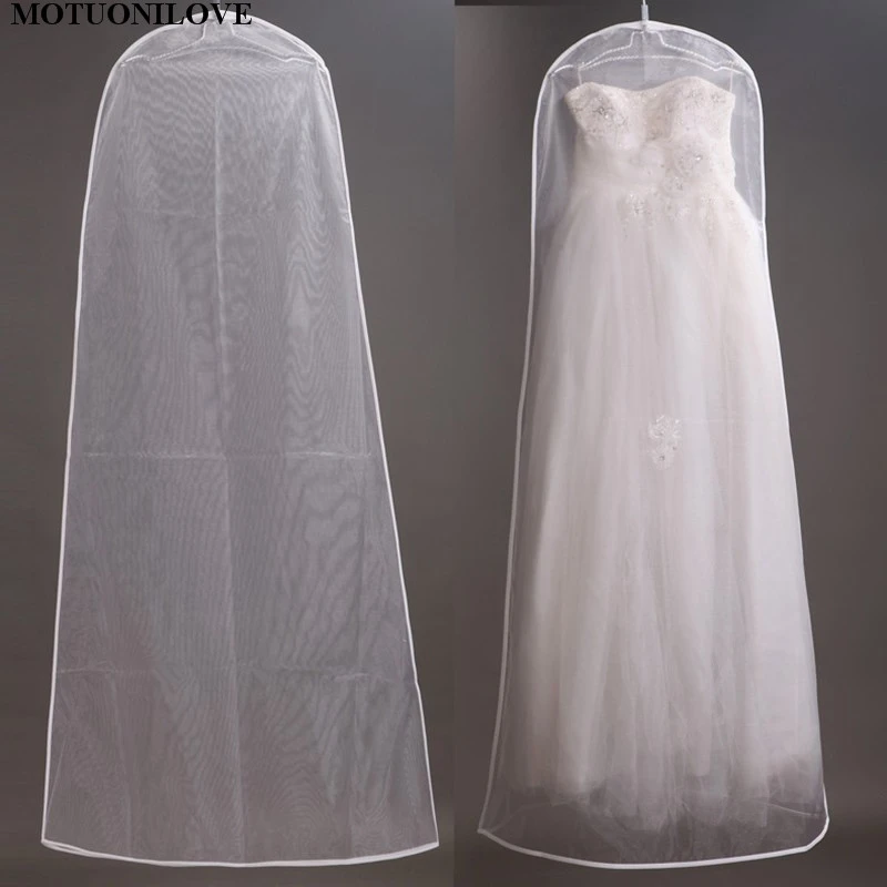 150CM Wedding Dress Storage Bag Bridal Gown Garment Cover Carrier Zip 
