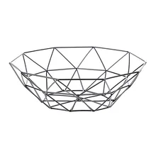 Геометрический фрукты овощи провода корзина гладить металлическая чаша кухня 360 градусов циркуляции воздуха хранения Desktop Дисплей HX0509