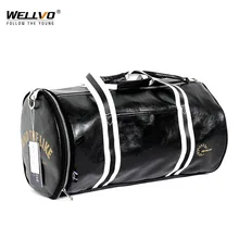 Wellvo, мужские кожаные дорожные багажные сумки, Большая вместительная тренировочная сумка для хранения обуви, женская сумка через плечо, выходные сумки, XA39ZC