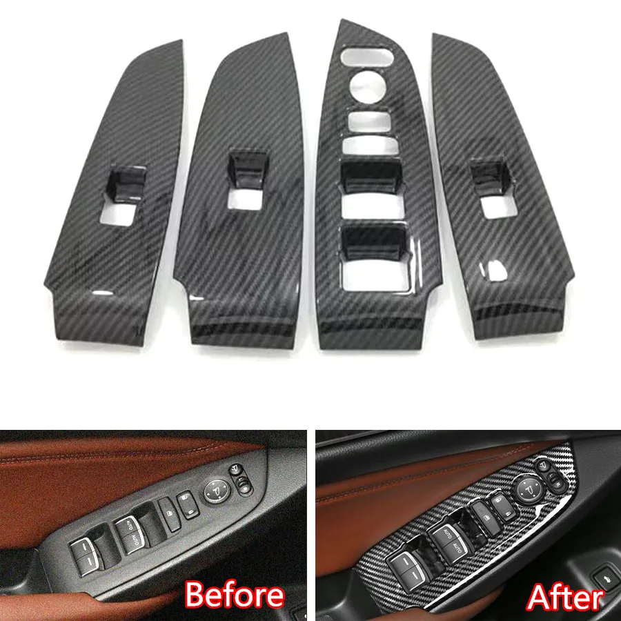 

YAQUICKA Car Interior Door Armrest Window Lift Switch Button Cover Trim Styling For Honda Accord 10th 2018 LHD Accessories ABS