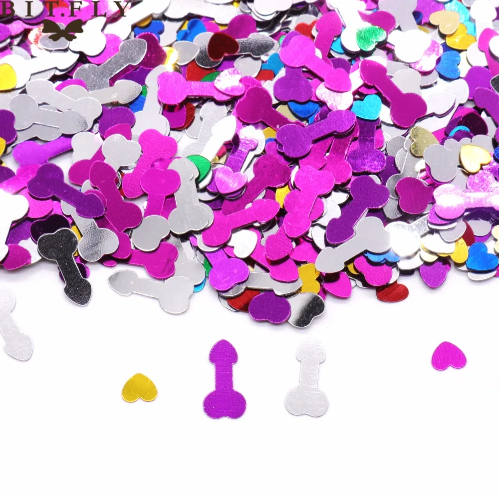 1 bag /lot Colorful Hen party penis confetti Bachelorette Party Night Willy Pecker Bridal shower Decoration party supplies
