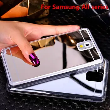 Plating Mirror Soft TPU Back Case Cover For Samsung Galaxy S8 S8 Plus A5 A7 A8 J5 J7 2016 S3 S4 S5 S6 S7 Edge Phone Case