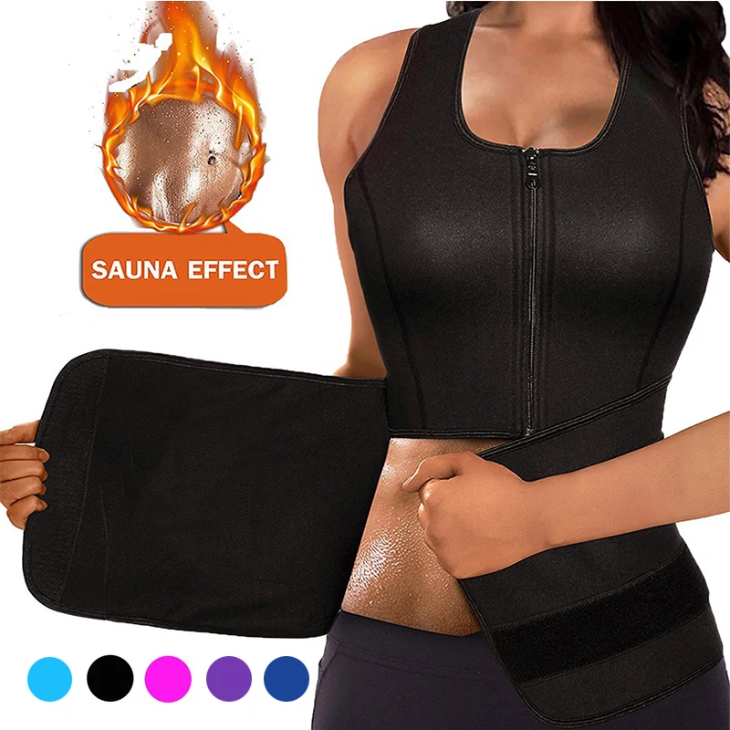 

Neoprene Slimming Hot Sweat Vest Chest Binder Tummy Control Abdomen Cincher Shapewear Waist Trainer Body Shaper Corset Women