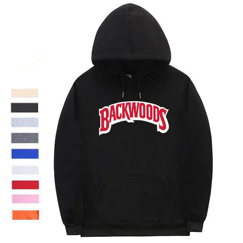 

The screw thread cuff Hoodies Streetwear Backwoods Hoodie Sweatshirt 2019 Men Fashion autumn winter Hip Hop hoodie pullover
