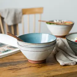 NIMITIME японский стиль керамика Ретро лапша салатник миска для рисового супа обеденная чаша посуда