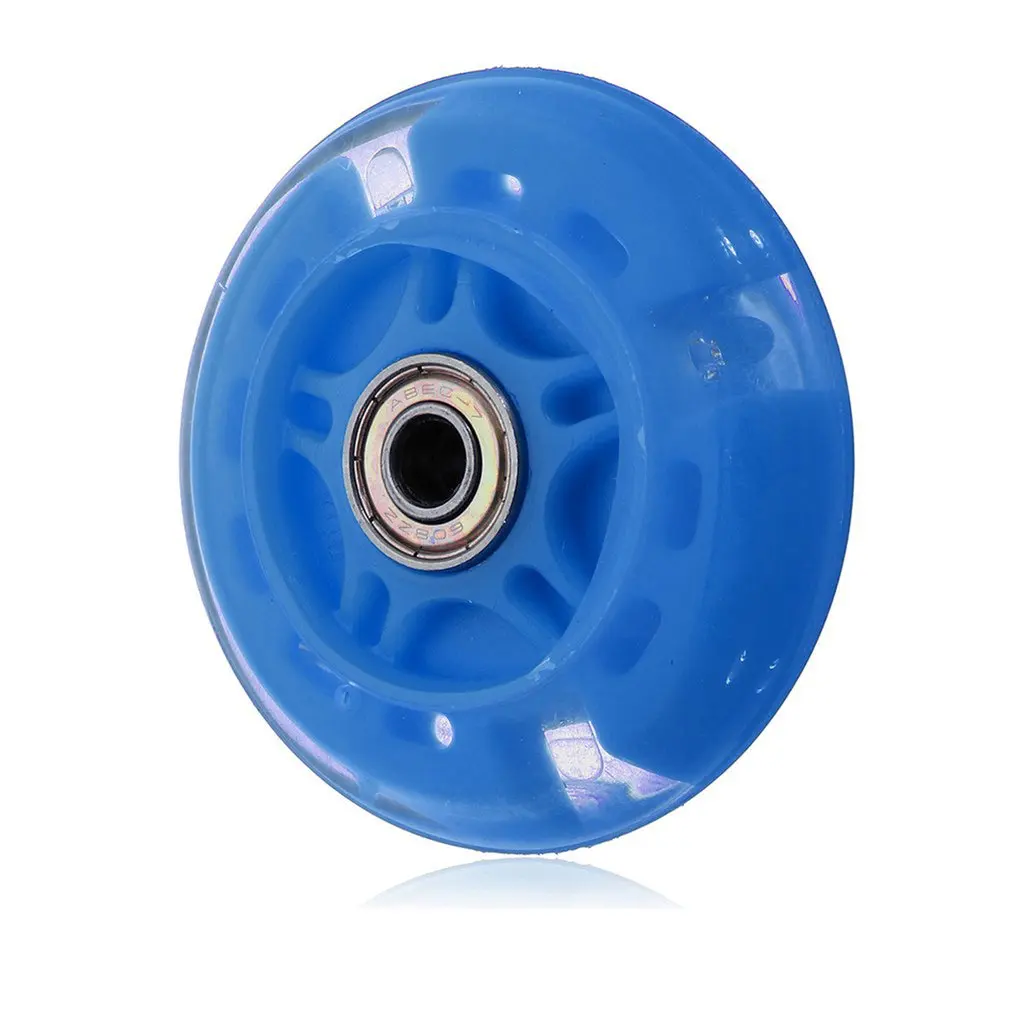 80 мм Светодиодная Вспышка колеса мини или Макси микро скутер мигающие огни задняя Abec-7 - Цвет: Синий