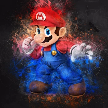

5D Diamond Painting Needlework Full Diamond "Plumber Mario Childhood Memory" Game Embroidery Cube Decorate Rhinestones Gifts GT