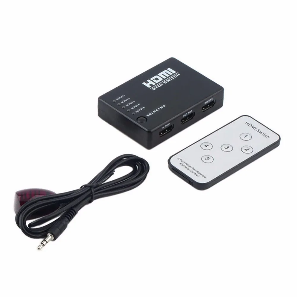 With Remote Control Hdmi Fiveinone Switch Switcher Selector Splitter
