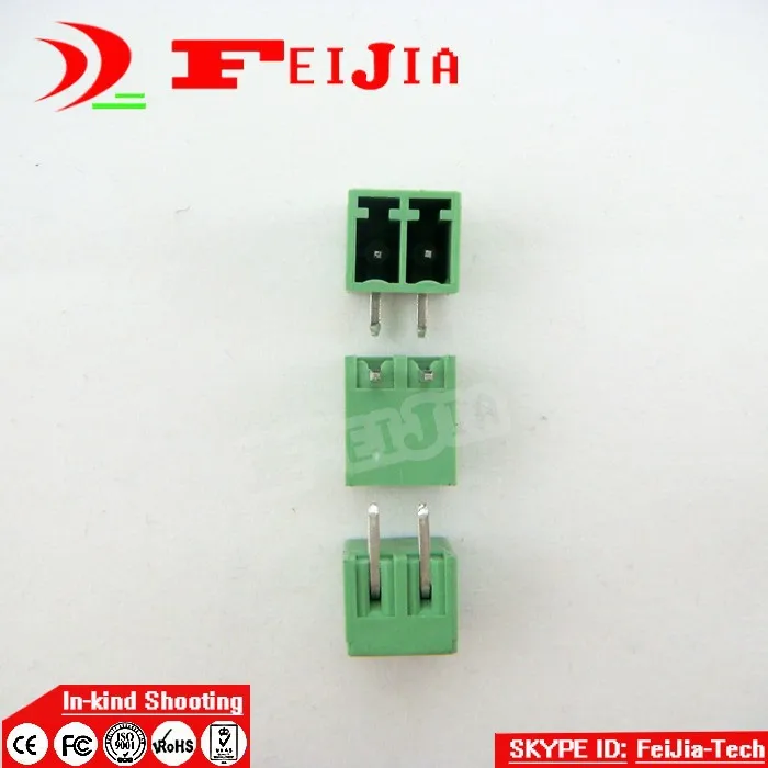 

(50pcs/lot) 15EDG-3.5-2P Bend Pin PCB Screw Terminal Block Connector 3.5mm Pitch 2 Pins Plug in