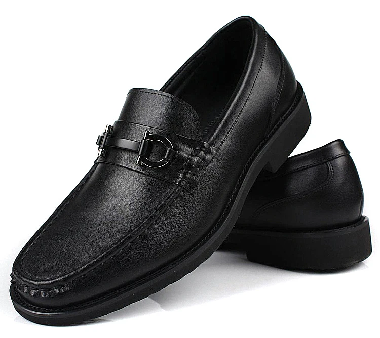 mens black slip on dress shoes