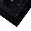 Coswall pared Panel de cristal enchufe a tierra, 16A negro UE enchufe eléctrico estándar 86mm * 86mm ► Foto 3/6