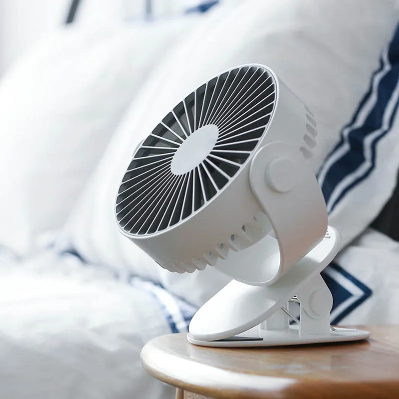 Mini Usb Portable Fan Rechargeable Battery Table Desk 360
